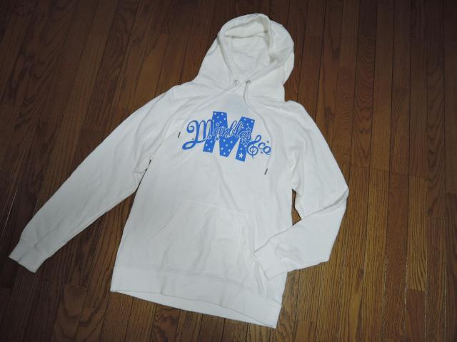 MARBLES マーブルズ × M エム 薄手 スウェット パーカー S 白 ロゴ LOGO プルオーバー HOODIE TMT < ブランド  MARBLES マーブルズ × M エム 薄手 スウェット パーカー S 白 ロゴ LOGO プルオーバー HOODIE TMT < ブランドの