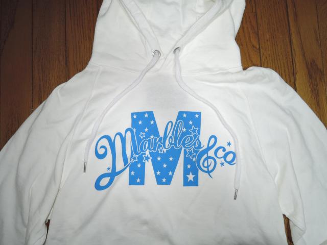 MARBLES マーブルズ × M エム 薄手 スウェット パーカー S 白 ロゴ LOGO プルオーバー HOODIE TMT < ブランド  MARBLES マーブルズ × M エム 薄手 スウェット パーカー S 白 ロゴ LOGO プルオーバー HOODIE TMT < ブランドの