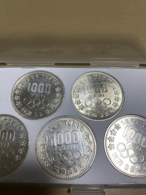 1964東京オリンピックプルーフ千円銀貨1000円銀貨5枚ケースセット < ホビー  1964東京オリンピックプルーフ千円銀貨1000円銀貨5枚ケースセット < ホビーの