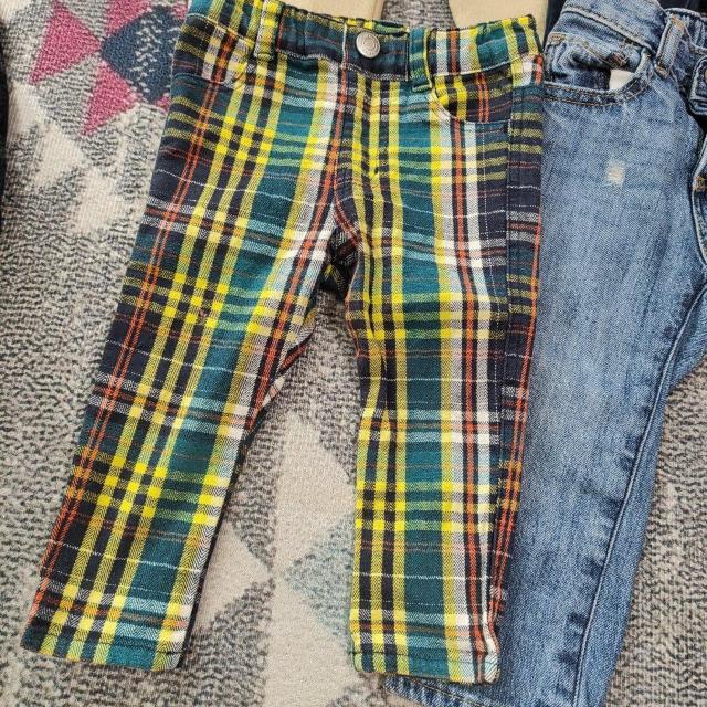ベビー チェック柄 デニム パンツセット 80cm < キッズ/ベビー ベビー チェック柄 デニム パンツセット 80cm < キッズ/ベビーの