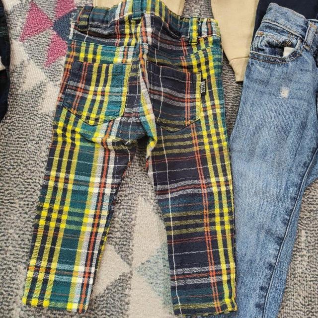 ベビー チェック柄 デニム パンツセット 80cm < キッズ/ベビー ベビー チェック柄 デニム パンツセット 80cm < キッズ/ベビーの