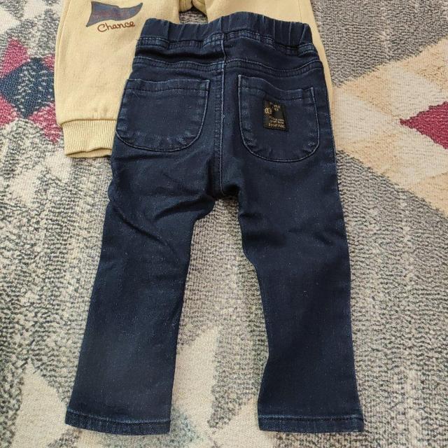 ベビー チェック柄 デニム パンツセット 80cm < キッズ/ベビー ベビー チェック柄 デニム パンツセット 80cm < キッズ/ベビーの