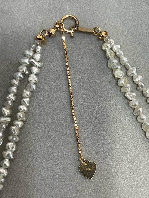 K18 淡水パール 二連ネックレス ハートチャーム 上品デザイン アクセサリー ネックレス 留め具 K18 刻印 パールネックレス < 女性アクセサリー/時計 K18 淡水パール 二連ネックレス ハートチャーム 上品デザイン アクセサリー ネックレス 留め具 K18 刻印 パールネックレス < 女性アクセサリー/時計の