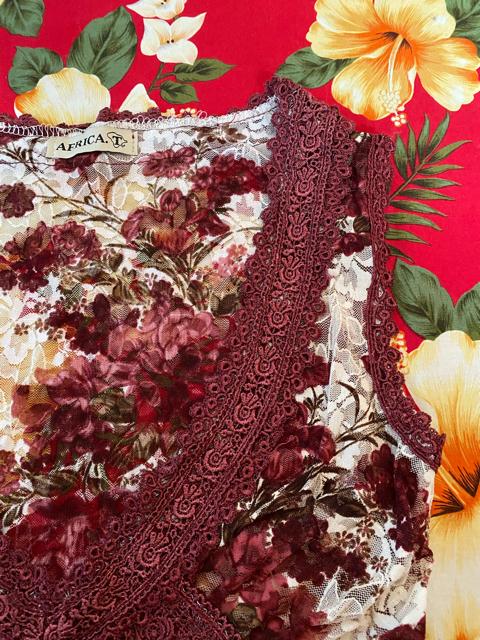 アフリカタロウ☆上品なバラ柄レースノースリーブ☆ < ブランド アフリカタロウ☆上品なバラ柄レースノースリーブ☆ < ブランドの