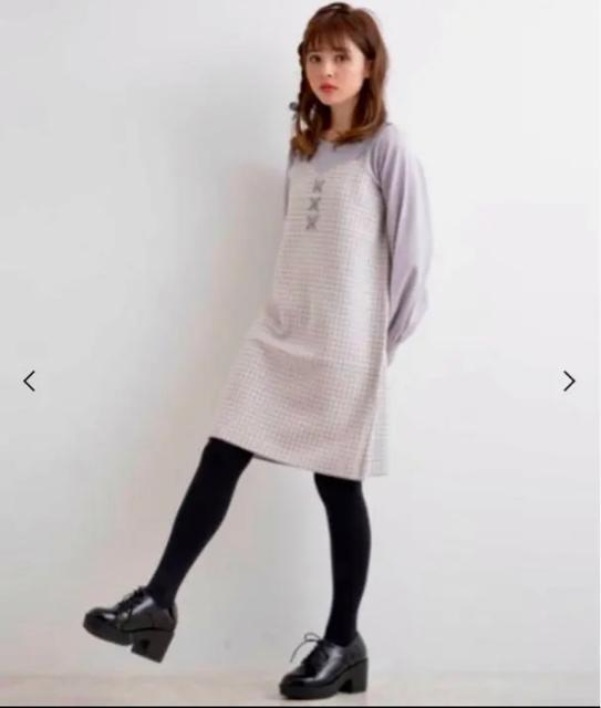 切手可 マジェスティックレゴン  レースアップギンガムニットワンピース < ブランド  切手可 マジェスティックレゴン  レースアップギンガムニットワンピース < ブランドの