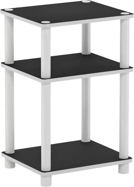 3段サイドテーブル・コーナーテーブル ホワイト(エスプレッソ)/ホワイト 幅29.2×奥行34.0×高さ57.9cm < インテリア/ライフ 3段サイドテーブル・コーナーテーブル ホワイト(エスプレッソ)/ホワイト 幅29.2×奥行34.0×高さ57.9cm < インテリア/ライフの