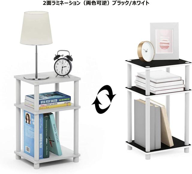 3段サイドテーブル・コーナーテーブル ホワイト(エスプレッソ)/ホワイト 幅29.2×奥行34.0×高さ57.9cm < インテリア/ライフ 3段サイドテーブル・コーナーテーブル ホワイト(エスプレッソ)/ホワイト 幅29.2×奥行34.0×高さ57.9cm < インテリア/ライフの