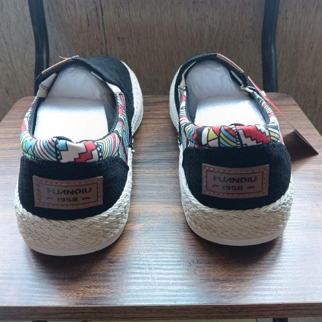 新品 26cm メンズ スリッポン シューズ ブラック 靴 男女兼用 カジュアル < 男性ファッション  新品 26cm メンズ スリッポン シューズ ブラック 靴 男女兼用 カジュアル < 男性ファッションの