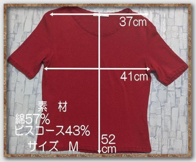 ポールカ 半袖ニットカットソー 赤 < ブランド ポールカ 半袖ニットカットソー 赤 < ブランドの