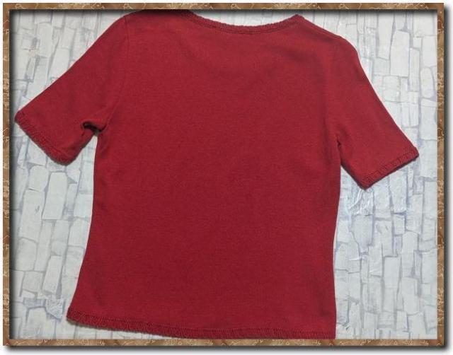 ポールカ 半袖ニットカットソー 赤 < ブランド ポールカ 半袖ニットカットソー 赤 < ブランドの