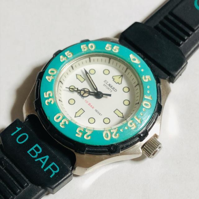 腕時計 ELNARD エルナード ダイバーウォッチ 10BAR 電池交換済み < 男性アクセサリー/時計 腕時計 ELNARD エルナード ダイバーウォッチ 10BAR 電池交換済み < 男性アクセサリー/時計の