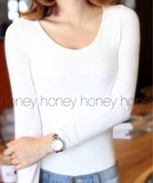 暖か発熱加工【新品】2wey裏起毛ヒートテック●L●白ホワイト < 女性ファッション  暖か発熱加工【新品】2wey裏起毛ヒートテック●L●白ホワイト < 女性ファッションの