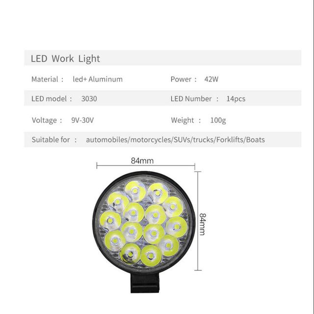 LEDワークライト 作業灯 投光器 12v24v 屋外照明 42W 2個セット < 自動車/バイク LEDワークライト 作業灯 投光器 12v24v 屋外照明 42W 2個セット < 自動車/バイク