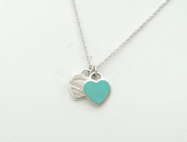 ティファニー リターントゥ ダブルハート ペンダント ネックレス SV925 ティファニーブルー×シルバー<USED>【送料無料】 < ブランド  ティファニー リターントゥ ダブルハート ペンダント ネックレス SV925 ティファニーブルー×シルバー<USED>【送料無料】  < ブランドの