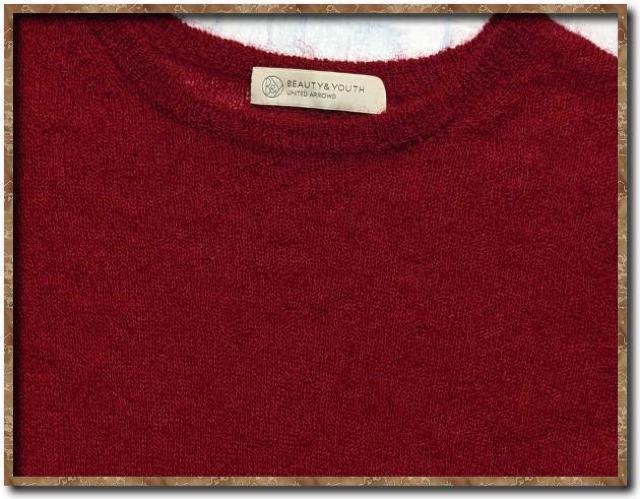 ビューティーアンドユース モヘヤ混ニットチュニック 赤 < ブランド  ビューティーアンドユース モヘヤ混ニットチュニック 赤 < ブランドの