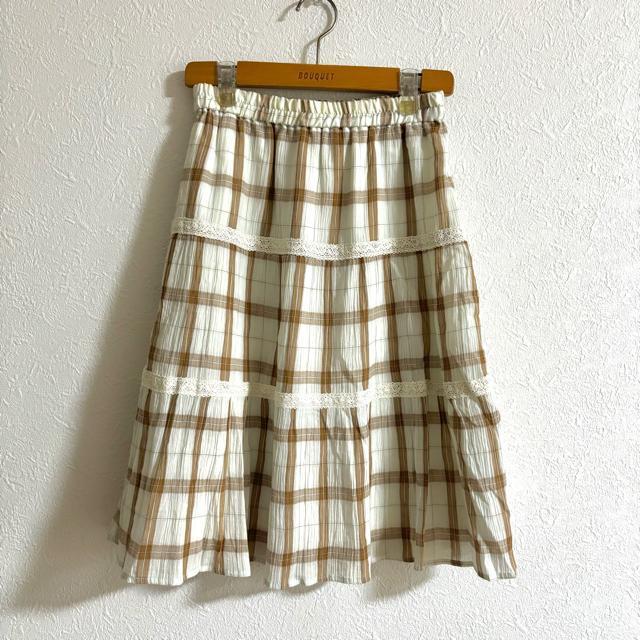 シェロー スカート chereaux ひざ丈スカート チェック < 女性ファッション  シェロー スカート chereaux ひざ丈スカート チェック < 女性ファッションの