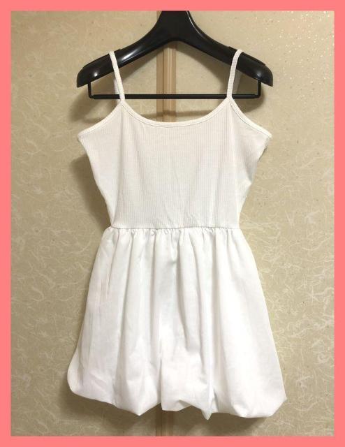 ☆今期新品☆異素材リブコンビギャザーバルーンキャミチュニック白L☆ < 女性ファッション  ☆今期新品☆異素材リブコンビギャザーバルーンキャミチュニック白L☆  < 女性ファッションの