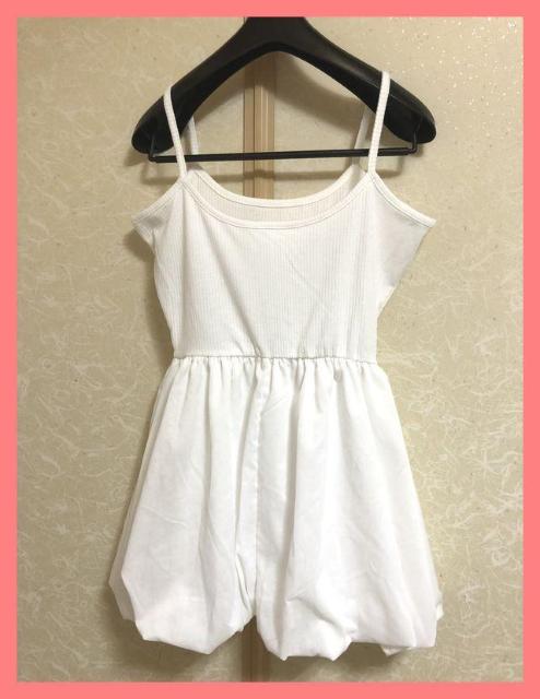 ☆今期新品☆異素材リブコンビギャザーバルーンキャミチュニック白L☆ < 女性ファッション  ☆今期新品☆異素材リブコンビギャザーバルーンキャミチュニック白L☆ < 女性ファッションの