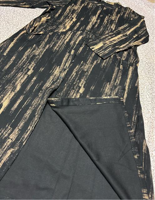 前開き 厚手 ワンピース ストライプ柄 ブラックブラウン 大きいサイズ < 女性ファッション 前開き 厚手 ワンピース ストライプ柄 ブラックブラウン 大きいサイズ < 女性ファッションの