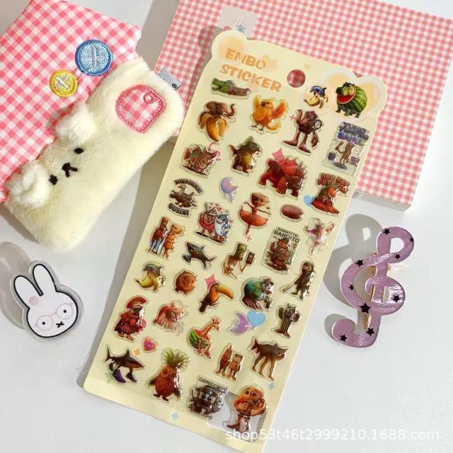 ���C�^���A���u���C�����b�g 3D�V�[�� �X�e�b�J�[ 4���Z�b�g �����킢�� �蒠�p DIY�p �M�t�g���� �v���[���g�ɂ��������߁I �� �C���e���A/���C�t�� 