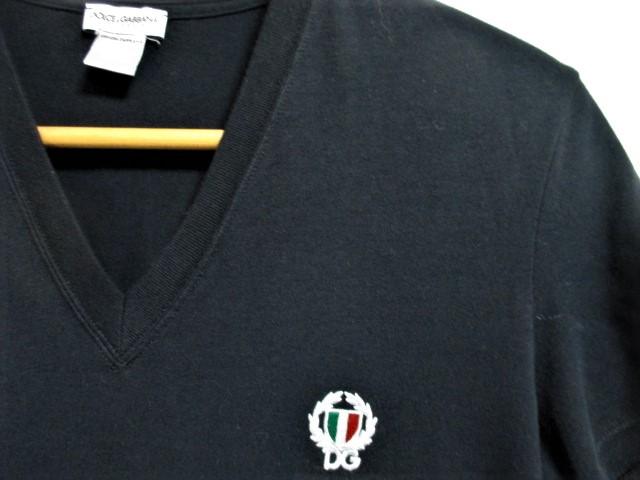 ☆ドルチェアンドガッバーナ ドルガバ ロゴ 刺繍 Tシャツ 半袖/メンズ☆ブラック < ブランド ☆ドルチェアンドガッバーナ ドルガバ ロゴ 刺繍 Tシャツ 半袖/メンズ☆ブラック < ブランドの