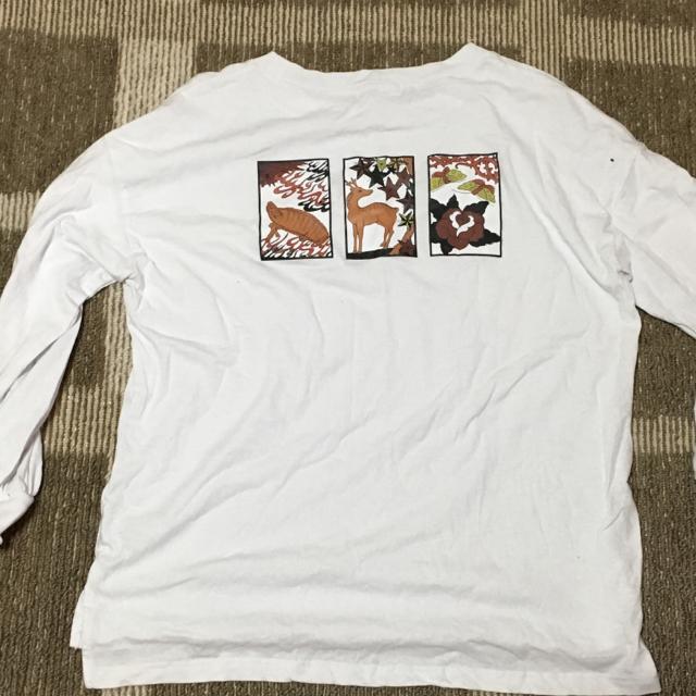 WEGO・ロゴ刺繍&猪鹿蝶花札プリント長袖Tシャツ < ブランド  WEGO・ロゴ刺繍&猪鹿蝶花札プリント長袖Tシャツ < ブランドの