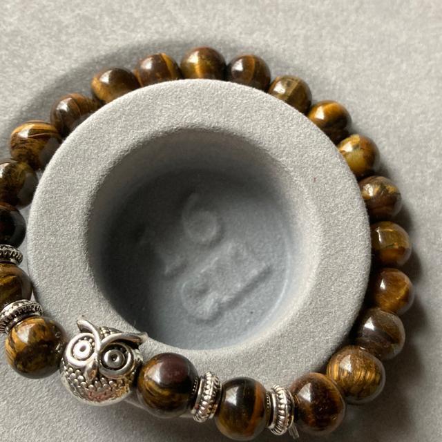 ふくろう(不苦労)タイガーアイ 数珠ブレスレット8mm 16cm < 男性アクセサリー/時計  ふくろう(不苦労)タイガーアイ 数珠ブレスレット8mm 16cm < 男性アクセサリー/時計の