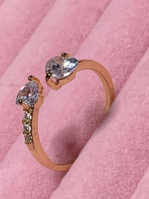 ダブルハート フリーリング★ゴールドカラー < 女性アクセサリー/時計  ダブルハート フリーリング★ゴールドカラー < 女性アクセサリー/時計の