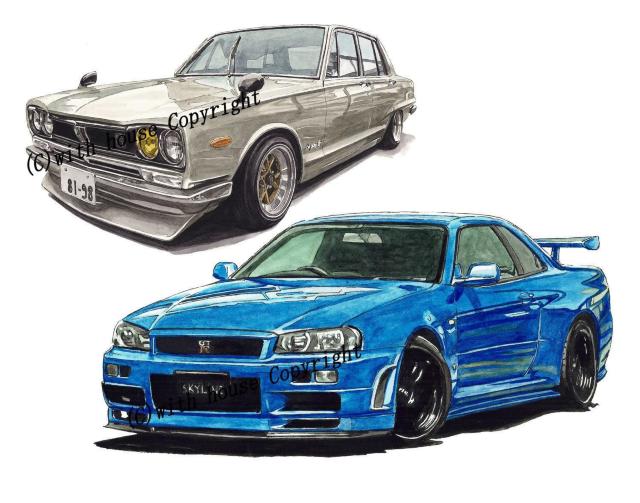 NC-1417スカイライン/GT-R R34限定版画サイン有額装済作家平右ヱ門 < 自動車/バイク NC-1417スカイライン/GT-R R34限定版画サイン有額装済作家平右ヱ門 < 自動車/バイク