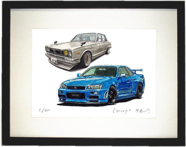 NC-1417スカイライン/GT-R R34限定版画サイン有額装済作家平右ヱ門 < 自動車/バイク NC-1417スカイライン/GT-R R34限定版画サイン有額装済作家平右ヱ門 < 自動車/バイク