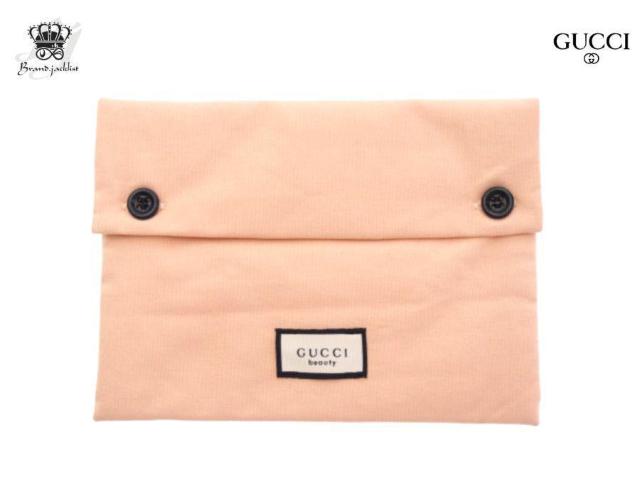 グッチ ノベルティ フラップポーチ Wボタン開閉 コットン バラ 花柄裏地 ピンク GUCCI beauty【正規品】 < ブランド グッチ ノベルティ フラップポーチ Wボタン開閉 コットン バラ 花柄裏地 ピンク GUCCI beauty【正規品】 < ブランドの