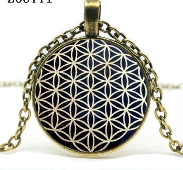神聖幾何学模様フラワーオブライフ ネックレス < 女性アクセサリー/時計  神聖幾何学模様フラワーオブライフ ネックレス  < 女性アクセサリー/時計の