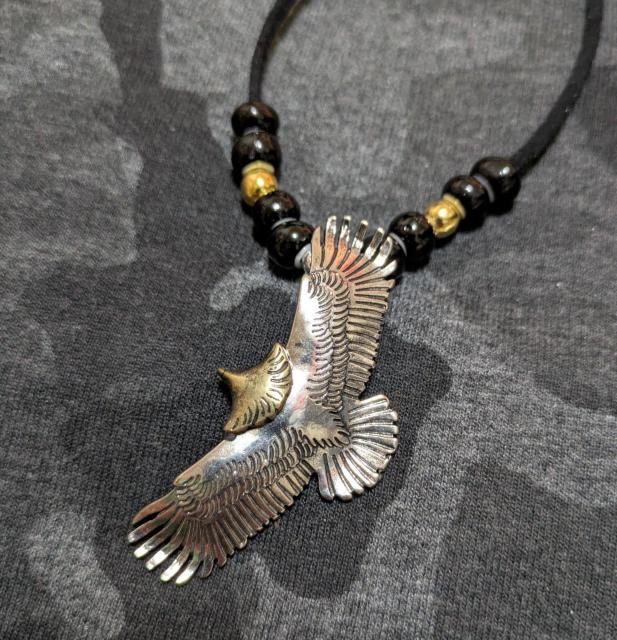 キムタク仕様★頭金小イーグル★ホワイトハーツ黒7o★新品未着用★送料無料 < 男性アクセサリー/時計 キムタク仕様★頭金小イーグル★ホワイトハーツ黒7o★新品未着用★送料無料 < 男性アクセサリー/時計の