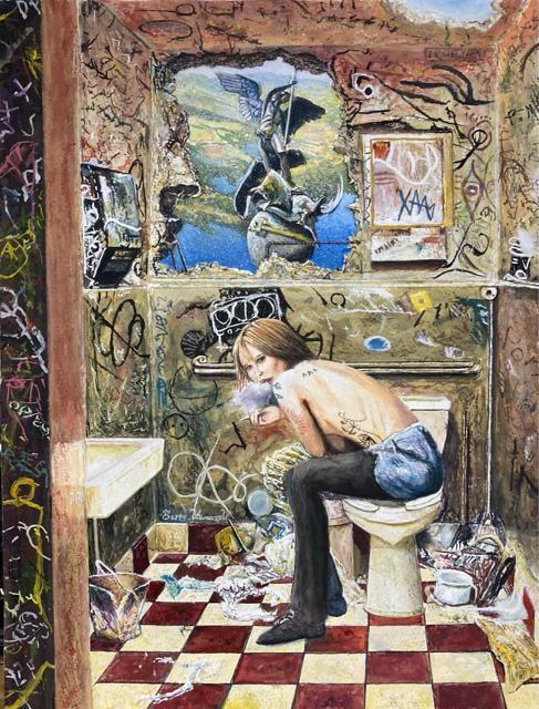 絵画 水彩画 ガッシュ水彩・透明水彩『治外法権 壱』新品 真作保証 原画 < ホビー 絵画 水彩画 ガッシュ水彩・透明水彩『治外法権 壱』新品 真作保証 原画 < ホビーの