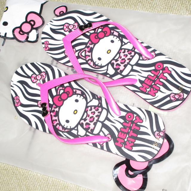 未使用☆SHEIN×ハローキティ*ビーチサンダル*夏用*ゼブラ柄 < おもちゃ  未使用☆SHEIN×ハローキティ*ビーチサンダル*夏用*ゼブラ柄  < おもちゃの