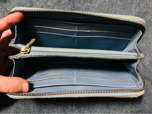 CHANEL シャネル デニム 財布 ラウンドファスナー スペイン製 レザー メンズ レディース < ブランド  CHANEL シャネル デニム 財布 ラウンドファスナー スペイン製 レザー メンズ レディース < ブランドの