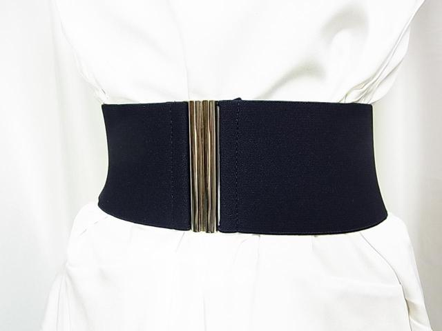 500円スタ★新品 伸縮性あり ウエストベルト ブラック シルバー金具 < 女性ファッション  500円スタ★新品 伸縮性あり ウエストベルト ブラック シルバー金具 < 女性ファッションの