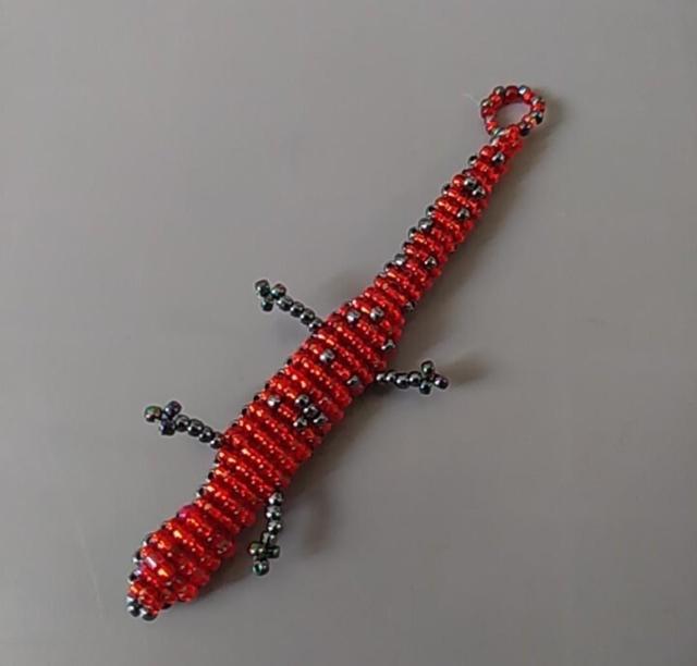 アカハライモリ ハンドメイド ビーズマスコット 未使用品 < ペット/手芸/園芸  アカハライモリ ハンドメイド ビーズマスコット 未使用品 < ペット/手芸/園芸の