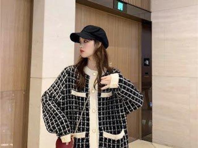 ツイード柄 ニットカーディガン ニット トップス ブラック < 女性ファッション ツイード柄 ニットカーディガン ニット トップス ブラック < 女性ファッションの