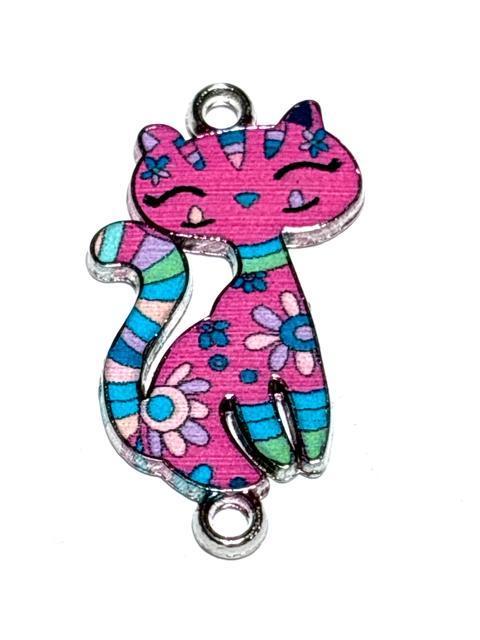 763 ピンク ダブルカン 銀色 お花とネコ 1個 金属チャーム アクセサリーパーツ < ペット/手芸/園芸 763 ピンク ダブルカン 銀色 お花とネコ 1個 金属チャーム アクセサリーパーツ < ペット/手芸/園芸の