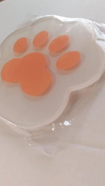 ☆可愛い肉球☆ コースター/プレート コーラルピンク < インテリア/ライフ ☆可愛い肉球☆ コースター/プレート コーラルピンク < インテリア/ライフの