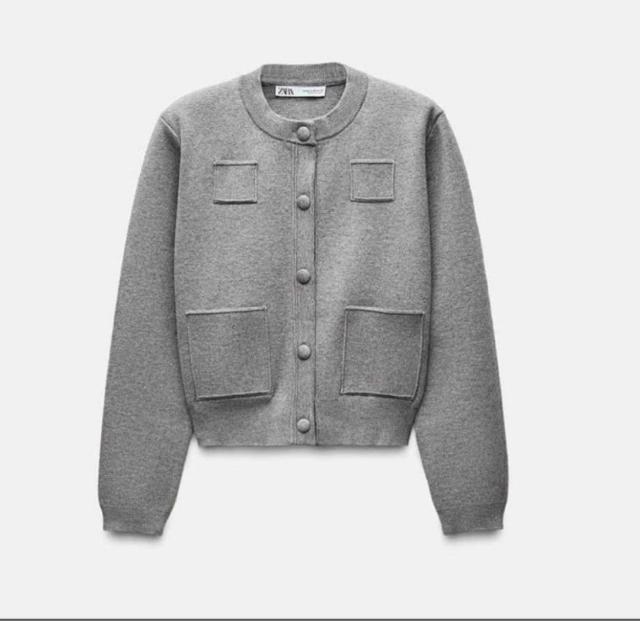 �����i��ZARA���v���[���j�b�g�W���P�b�g �p�f�b�h�V�����_�[���O���[��L �� �u�����h�� 