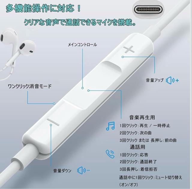 Type-C �C���z�� �L�� HiFi �}�C�N�t iPhone16 15 iPad Android  ������ �ʘb ���y �� �Ɠd/AV�� 