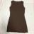 ブラウン シンプルワンピース スクエアネック