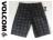 USA購入 ボルコム VOLCOM 渋い黒チェック柄ハーフパンツ28インチ