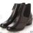 fitfit フィットフィット ショートブーツ サイドゴアブーツ 23cm 皮革 ブラック アンクルブーツ