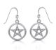 PS: Silver Pentagram Pentacle Earrings