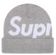 Supreme Big Logo Beanie Heather Grey 24fw Vv[ rbO S r[j[