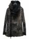 ViKMRII Hooded Twill Boa Coat BLACK~KHAKI 2