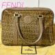 FENDI �t�F���f�B �Y�b�L�[�m �R�[�e�B���O�L�����o�X ���U�[ �n���h�o�b�O �u���E�� �S�[���h����